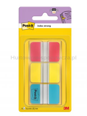 Post-It Zakładki indeksujące do archiwizacji (686-RYB), PP, silne, 38x25,4mm, 3x22 kart., mix kolorów 