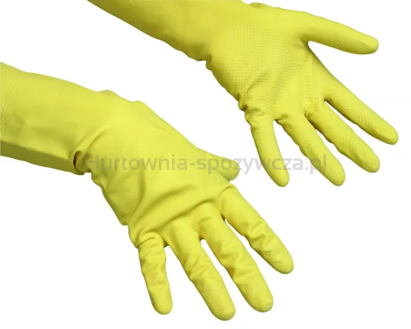 Rękawice lateksowe VILEDA PROFESSIONAL Contract, kat. III, rozmiar L, żółte