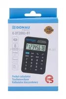 Kalkulator kieszonkowy DONAU TECH, 8-cyfr. wyświetlacz, wym. 89x58x11 mm, czarny - 7