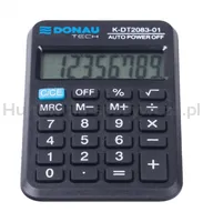 Kalkulator KieSzamponkowy Donau Tech, 8-Cyfr. Wyświetlacz, Wym. 89X58X11 Mm, Czarny - 13