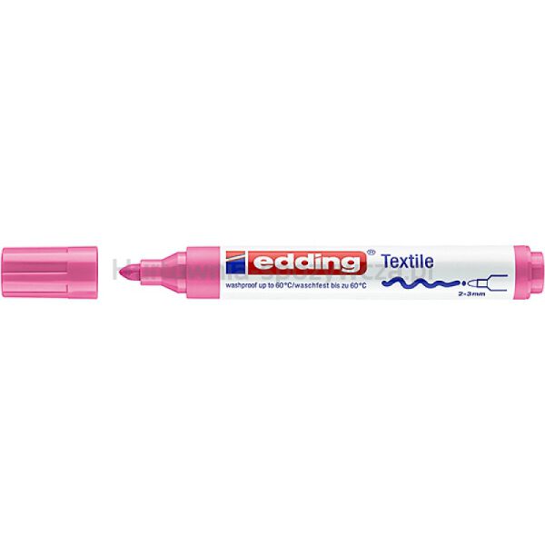 Marker tekstylny e-4500 EDDING, 2-3 mm, różowy - 2