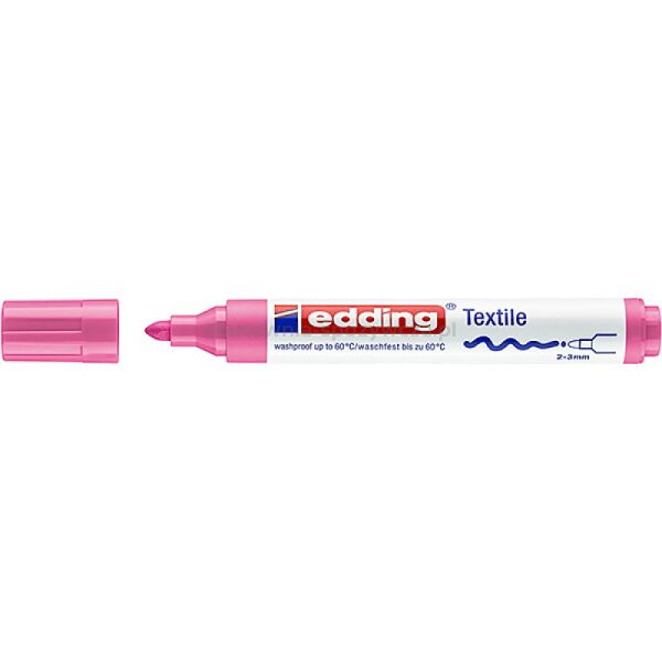 Marker tekstylny e-4500 EDDING, 2-3 mm, różowy - 2