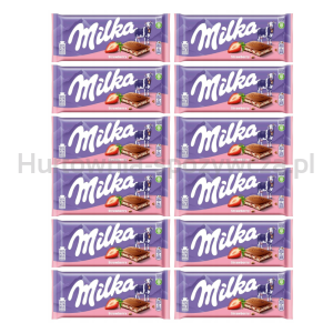 Milka Czekolada Strawberry 100G x 22 sztuki