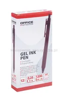 Długopis automatyczny żelowy OFFICE PRODUCTS,  gr. linii 0,25mm, dł. linii 1200m, czerwony - 2