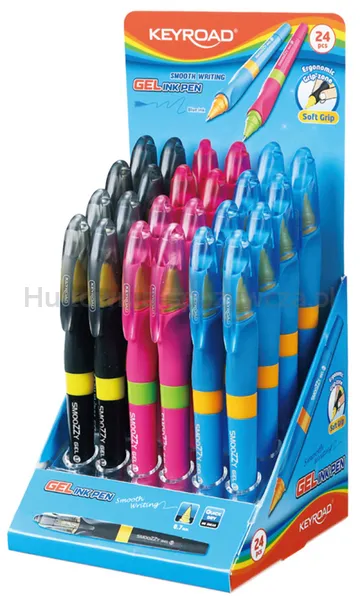Długopis Żelowy Keyroad Smoozzy Writer, 0,7Mm, Pakowany Na Diplayu,  Mix Kolorów