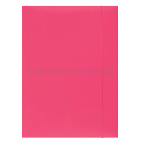 Office Products Teczka z gumką, karton, A4, 300gsm, 3-skrz., różowa 
