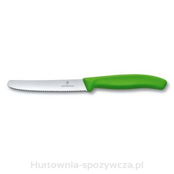 Nóż, ostrze ząbkowane,11 cm, zielony Victorinox