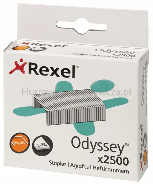 Zszywki Rexel Odyssey, 9Mm, 2500Szt., Wysokowydajne, Srebrne