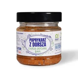 Paprykarz z dorsza z kaszą gryczaną białą 155g