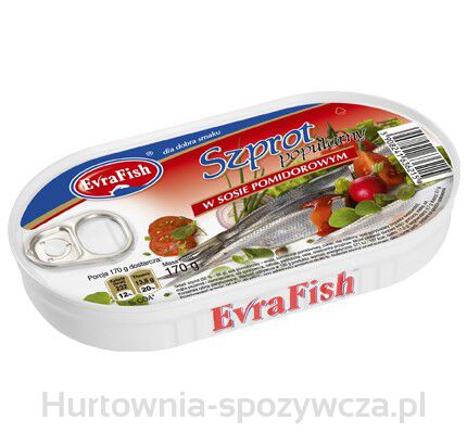 Evrafish Szprot W Sosie Pomidorowym 170 G