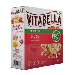 Poduszki owsiane z nadzieniem truskawkowym BEZGL. BIO 300 g