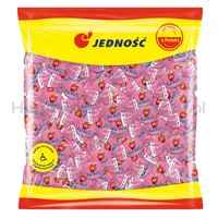 Jedność Karmelki nadziewane o smaku truskawkowo-śmietankowym 1kg