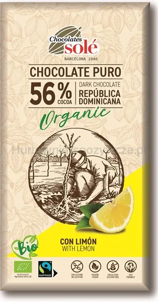 Czekolada Gorzka 56% Kakao Z Cytryną Bio 100 G