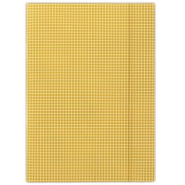 Donau Teczka z gumką karton, A4, 400gsm, 3-skrz., pomarańczowa w kratę 