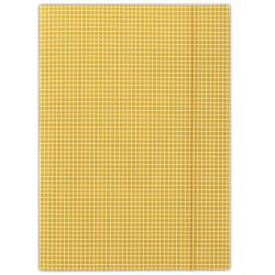 Donau Teczka z gumką karton, A4, 400gsm, 3-skrz., pomarańczowa w kratę 