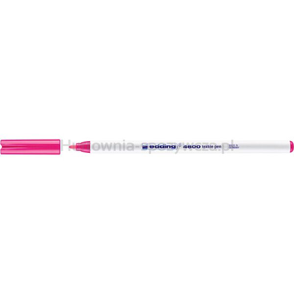 Pisak tekstylny e-4600 EDDING, 1 mm, różowy neonowy - 2