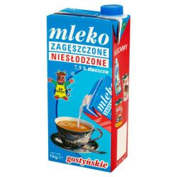 Gostyń Mleko Zagęszczone Niesłodzone 7,5% 1Kg