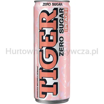Tiger Zero Sugar o smaku Peach gazowany napój energetyzujący 250 ml SK