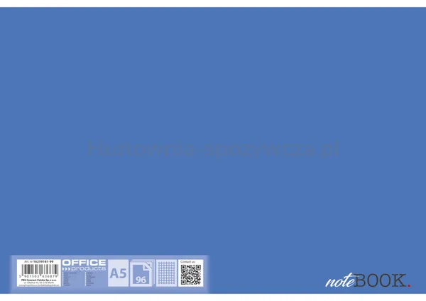 Zeszyt szkolny OFFICE PRODUCTS, A5, w kratkę, 96 kart., 60gsm, mix kolorów