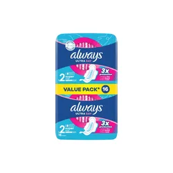 Always Podpaski Ultra Day Super Ze Skrzydełkami 16 Szt.