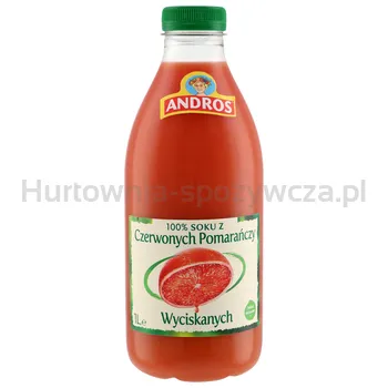 ANDROS sok z czerwonych pomarańczy wyciskanych 1l (w tym +0,50 zł/szt. zwrotnej kaucji)