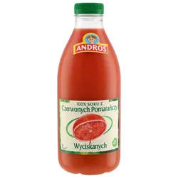 ANDROS sok z czerwonych pomarańczy wyciskanych 1l (w tym +0,50 zł/szt. zwrotnej kaucji)