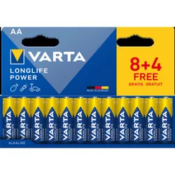Varta Baterie Longlife Power Aa Blister 8+4Szt