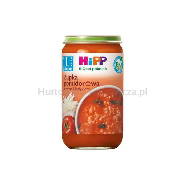 Hipp Zupka Pomidorowa Z Ryżem I Indykiem Bio, 250 G