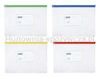 Torebka z suwakiem DONAU, PVC, A4, transparentna - 2