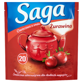 *Saga Herbatka Owocowa O Smaku Żurawina 34 G (20 Torebek)
