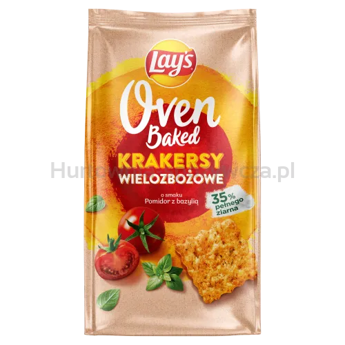 Lay's Oven Baked Krakersy Wielozbożowe Pomidor Z Bazylią 80G