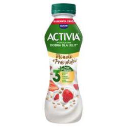 Jogurt Activia o smaku truskawkowym ze zbożami oraz szczepem bakterii ActiRegularis® 270g