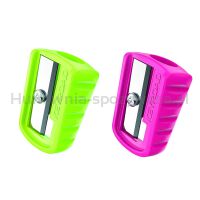 Temperówka plastikowa KEYROAD Easy-Sharp, pojedyncza, w plastikowej tubie, mix kolorów - 2