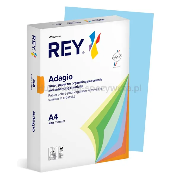 Rey Adagio Papier ksero A4, 80gsm, 48 j.niebieski VIVE/BRIGHT *RYADA080X421 R200, 500 ark. 