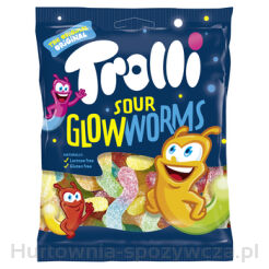 Trolli Sour Glowworms Robaczki Żelki O Smaku Owocowym W Kwaśnej Posypce 100G