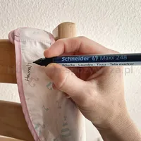 Marker permanentny do tkanin SCHNEIDER Maxx 248 Laundry, okrągły, 1mm, blister, czarny - 5