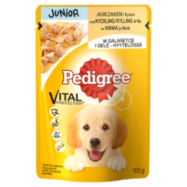 *Pedigree Vital Protection Junior Karma Pełnoporcjowa Z Kurczakiem I Ryżem W Galaretce 100 G