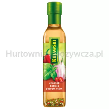 Olej Kujawski z czosnkiem, bazylią i papryką ostrą 250ml