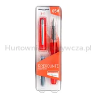Platinum Pióro wieczne Prefounte Vermilion Orange, M, w plastikowym opakowaniu, na blistrze, pomarańczowe  - 4