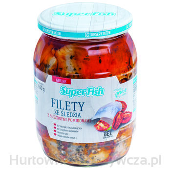 Superfish Filety Ze Śledzia Z Suszonymi Pomidorami 650 G