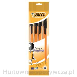 Bic Orange Original Długopis Czarny Pouch 4 Szt