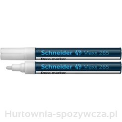 Marker Kredowy Schneider Maxx 265 Deco, Okrągły, 2-3 Mm, Biały